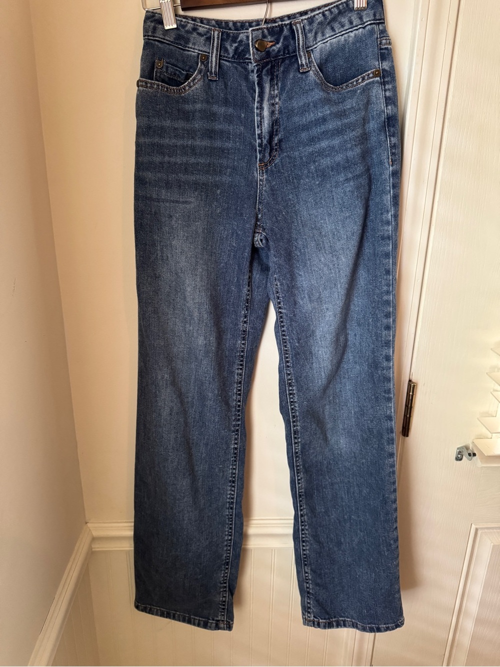 OAT‎ New York Vintage Wash Denim Jeans in Medium Blue Size 0